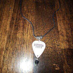 DANGEROUS TOYS PINK MONSTERS OF ROCK CRUISE GUITAR PICK NECKLACE